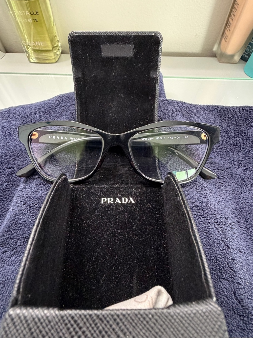 Prada Black Cat-Eye Optical Frames
